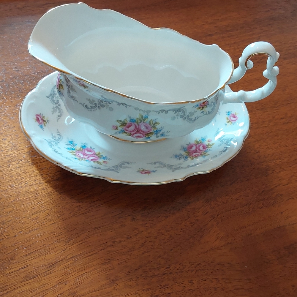 Royal Albert Tranquility Gravy Boat and Saucer  - rare find